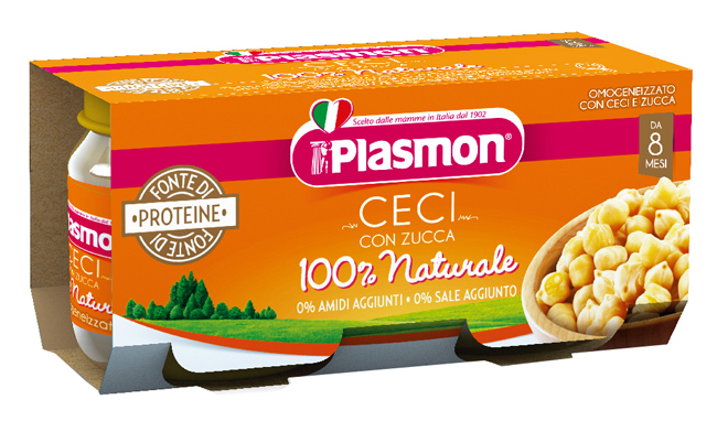 PLASMON OMOGENEIZZATO CECI/ZUCCA 2 X 80 G - farmavitality.it