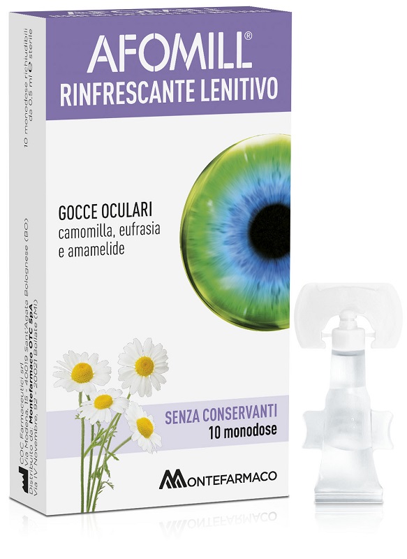 AFOMILL RINFRESCANTE SENZA CONSERVANTI 10 FIALE DA 0,5 ML - farmavitality.it