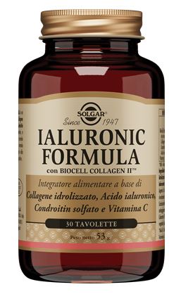 Solgar Ialuronic Formula Integratore di Acido Ialuronico e Collagene 30 Tavolette - farmavitality.it