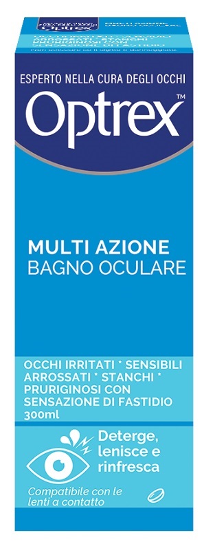 OPTREX MULTI AZIONE BAGNO OCULARE 300ML + OCCHIERA FLESSIBILE - farmavitality.it