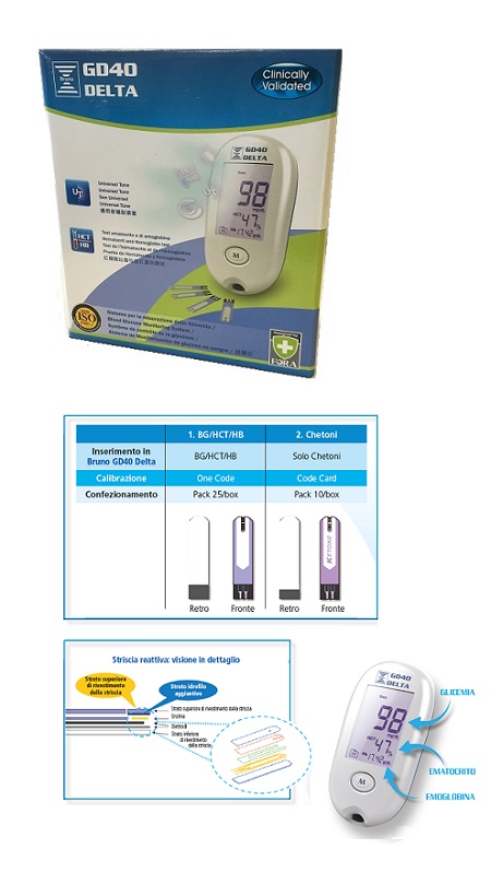 STRUMENTO PER MISURAZIONE GLICEMIA BRUNO GD40 DELTA - farmavitality.it
