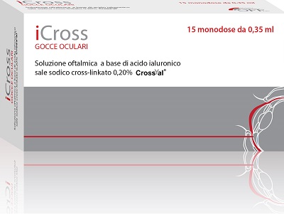 ICROSS SOLUZIONE OFTALMICA ACIDO IALURONICO CROSS-LINKATO 0,2% 15 MONODOSI DA 0,35 ML - farmavitality.it