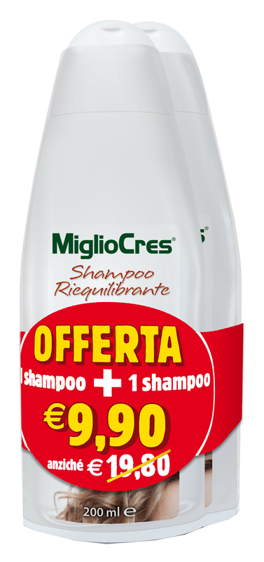 Migliocres Shampoo Riequilibrante Bipack 200 Ml - farmavitality.it