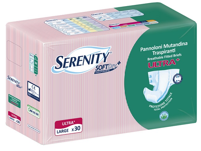 PANNOLONE A MUTANDINA SERENITY FITTED ULTRA + ALOE L 30 PEZZI - farmavitality.it