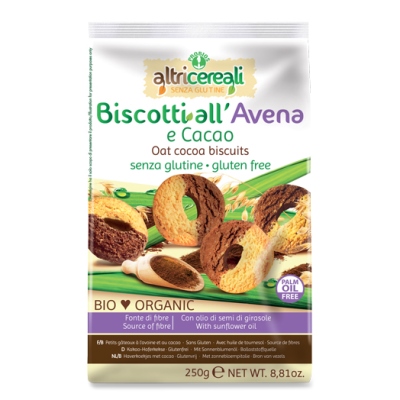 ALTRICEREALI BISCOTTI ALL' AVENA E CACAO 250 G - farmavitality.it