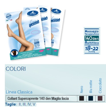 SAUBER COLLANT 140 DENARI SUPER COPRENTE MICRORETE CIOCCOLATO 3 LINEA CLASSICA - farmavitality.it