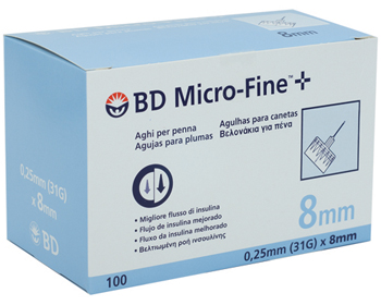 AGO PER PENNA DA INSULINA BD MICROFINE GAUGE 31 8 MM 100 PEZZI - farmavitality.it
