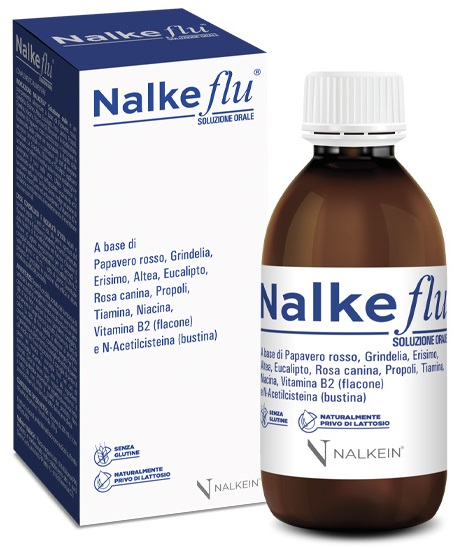 NALKEFLU SOLUZIONE ORALE 200 ML + 1  BUSTINA DA 2,5 G - farmavitality.it