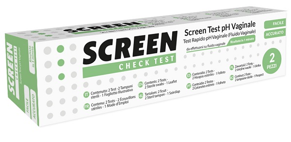 TEST RAPIDO CHE MISURA IL LIVELLO DEL PH VAGINALE 2 PEZZI SCREEN CHECK TEST PH VAGINALE - farmavitality.it