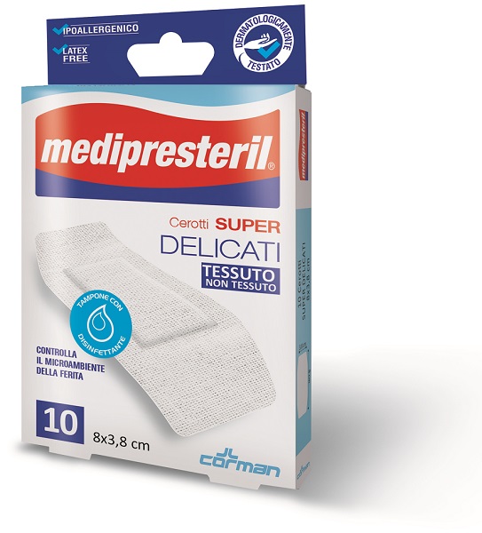 MEDIPRESTERIL CEROTTI DELICATI SUPER 8 X 3,8 10 PEZZI - farmavitality.it