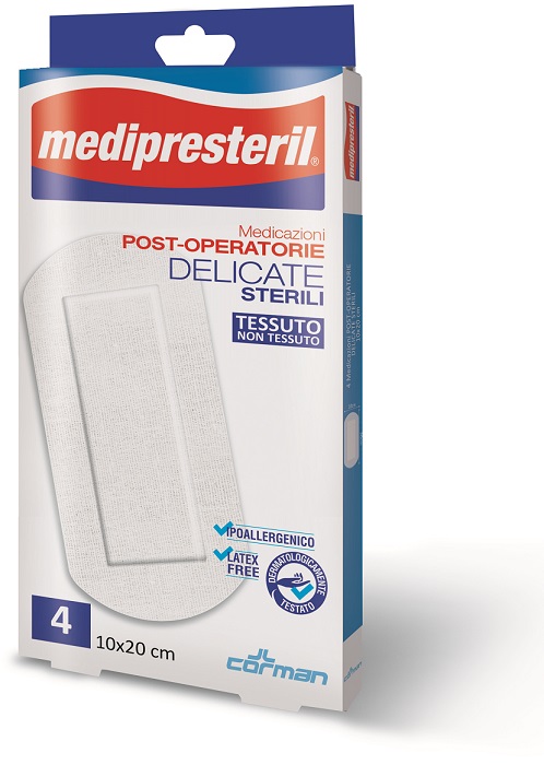 MEDICAZIONE POST OPERATORIA MEDIPRESTERIL DELICATA TNT 10X20CM 5 PEZZI - farmavitality.it