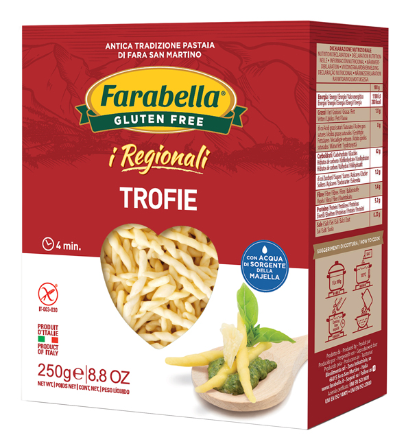 FARABELLA TROFIE I REGIONALI PASTA FRESCA STABILIZZATA 250 G - farmavitality.it