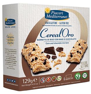 PIACERI MEDITERRANEI BARRETTA DI RISO CON MAIS E CIOCCOLATO 129 G - farmavitality.it