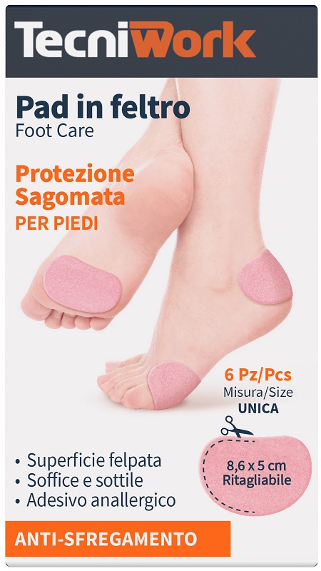PAD IN FELTRO SAGOMATO 8,6X5CM 6 PEZZI - farmavitality.it