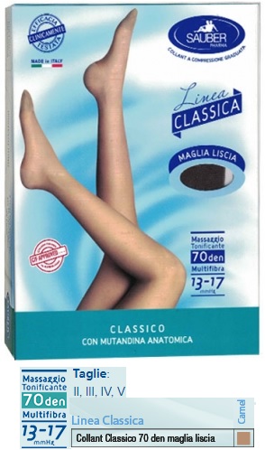 SAUBER CLASSICO COLLANT 70 DENARI MAGLIA LISCIA CAMEL 5 - farmavitality.it