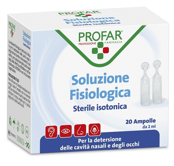 PROFAR SOLUZIONE FISIOLOGICA STERILE ISOTONICA 2 ML 20 AMPOLLE - farmavitality.it