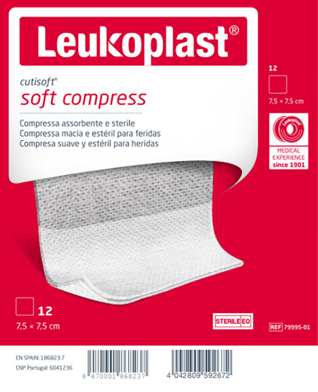 GARZA IDROFILA COMPRESSA CUTISOFT TESSUTO NON TESSUTO 7,5X7,5 CM 12 PEZZI - farmavitality.it