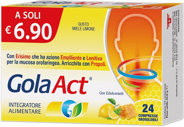 GOLA ACT MIELE E LIMONE 24 COMPRESSE OROSOLUBILI - farmavitality.it