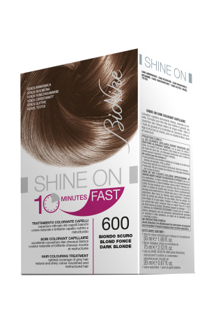BIONIKE SHINE ON FAST TRATTAMENTO COLORANTE CAPELLI BIONDO SCURO 600 FLACONE 60 ML + TUBO 60 ML - farmavitality.it