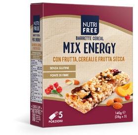 NUTRIFREE BARRETTE CEREAL MIX ENERGY 28 G X 5 - farmavitality.it