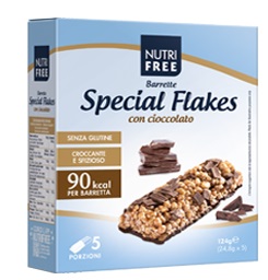 NUTRIFREE BARRETTE SPECIAL FLAKES CIOCCOLATO 24,8 G X 5 - farmavitality.it