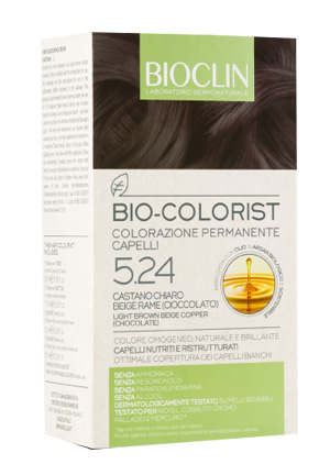 BIOCLIN BIO COLORIST 5,24 CASTANO CHIARO BEIGE RAME CIOCCOLATO - farmavitality.it