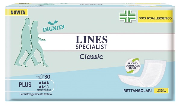 PANNOLONE LINES SPECIALIST CLASSIC RETTANGOLARE SENZA BARRIERA CONTROL 30 PEZZI - farmavitality.it