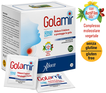 Aboca Golamir 2act Rimedio per il Mal di Gola 20 Compresse - farmavitality.it