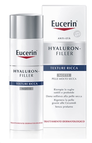 EUCERIN HYALURON+FILLER TEXTURE RICCA NOTTE 50 ML - farmavitality.it