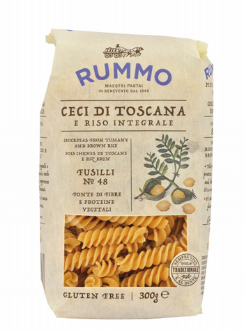 RUMMO FUSILLI N 48 CECI DI TOSCANA E RISO INTEGRALE 300 G - farmavitality.it