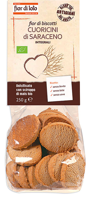 FIOR DI LOTO CUORICINI DI GRANO SARACENO INTEGRALE 250 G - farmavitality.it