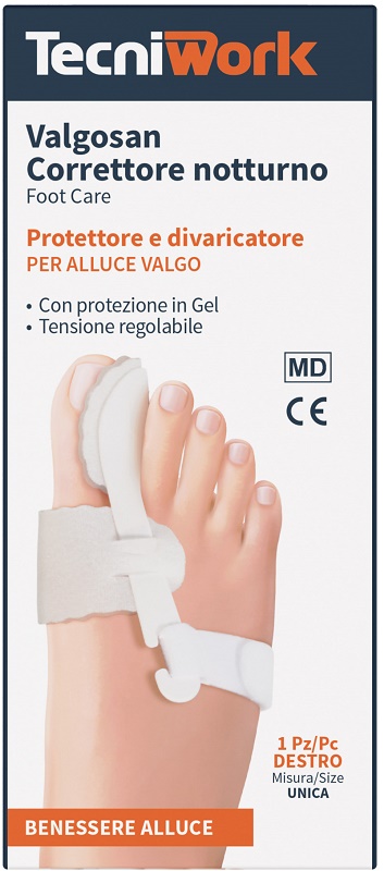 CORRETTORE NOTTURNO PER ALLUCE VALGO DESTRO MISURA UNICA VALGOSAN 1 PEZZO - farmavitality.it