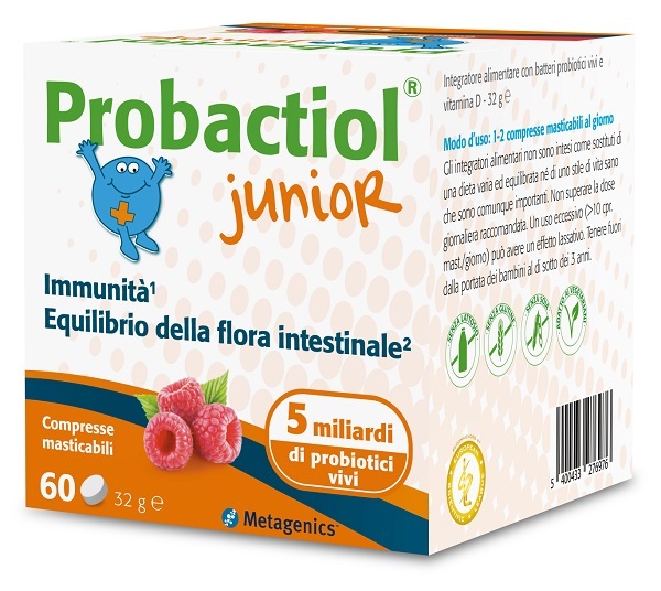 PROBACTIOL JUNIOR 60 COMPRESSE MASTICABILI NEW - farmavitality.it