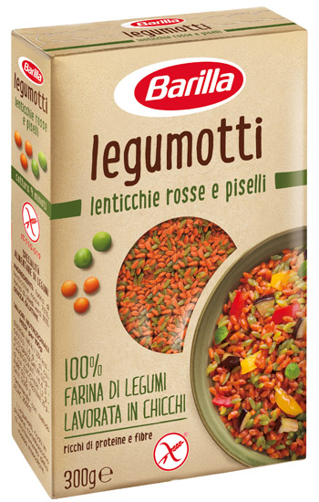 BARILLA LEGUMOTTI ALLE LENTICCHIE ROSSE E PISELLI 300 G - farmavitality.it