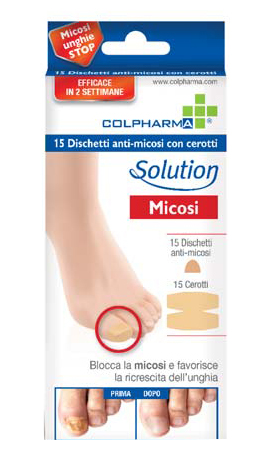 DISCHETTO ANTIMICOSI CON CEROTTO COLPHARMA 15 PEZZI - farmavitality.it
