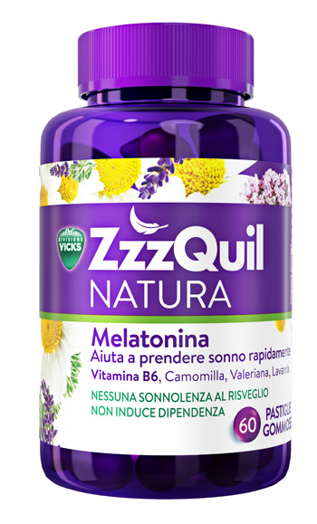Vicks Zzzquil Natura 60 pastiglie gommose integratore per il sonno - farmavitality.it
