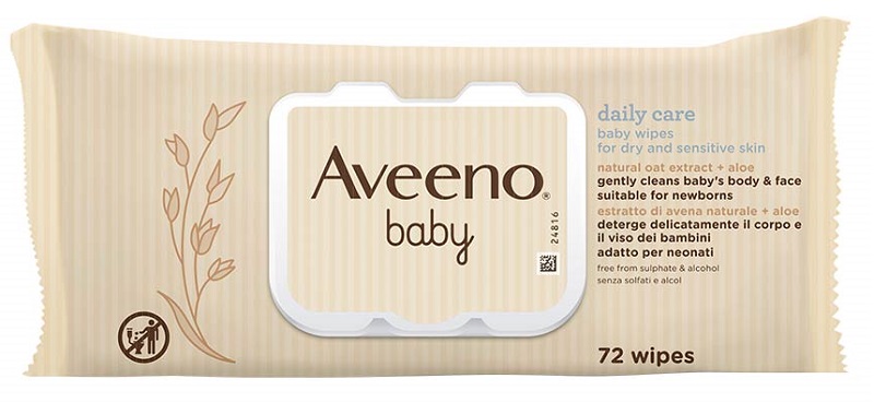 Aveeno Baby Salviettine detergenti per i bambini 72 Pezzi - farmavitality.it