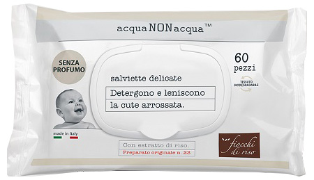 FIOCCHI DI RISO ACQUA NON ACQUA SENZA PROFUMO 60 SALVIETTE - farmavitality.it