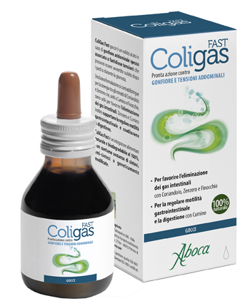 Aboca Coligas Fast Gocce 75 ml Integratore Gonfiore Addominale - farmavitality.it