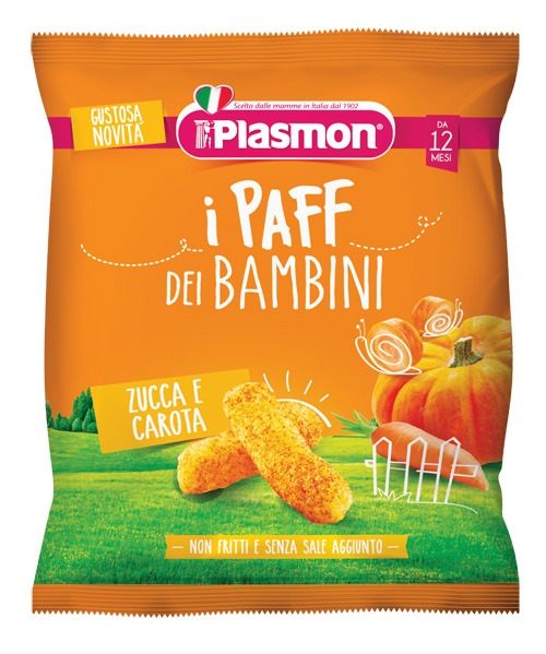 PLASMON DRY SNACK PAFF ZUCCA CAROTE 15 G - farmavitality.it