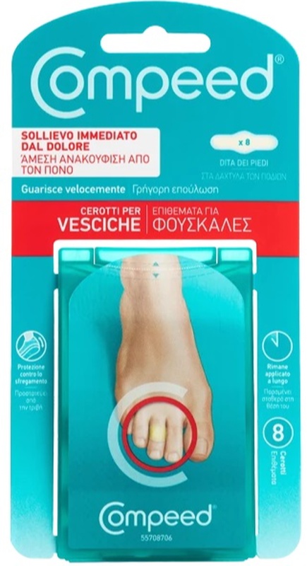 COMPEED CEROTTI PER VESCICHE DITA PIEDI 8 PEZZI CARTON - farmavitality.it