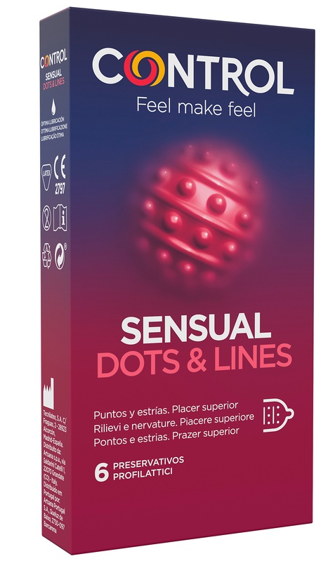 CONTROL SENSUAL DOTS&LINES 6 PEZZI - farmavitality.it