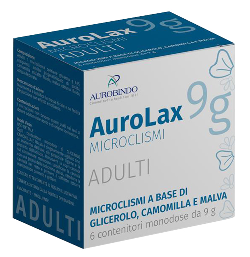 MICROCLISMI PER ADULTI AUROLAX 6 CONTENITORI 9 G - farmavitality.it