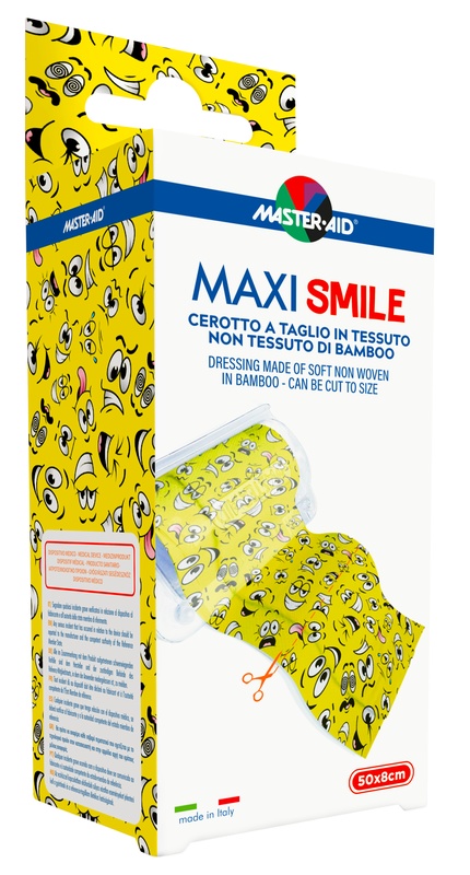 CEROTTO A TAGLIO MASTER-AID MAXI SMILE TNT 50 X 8 CM - farmavitality.it