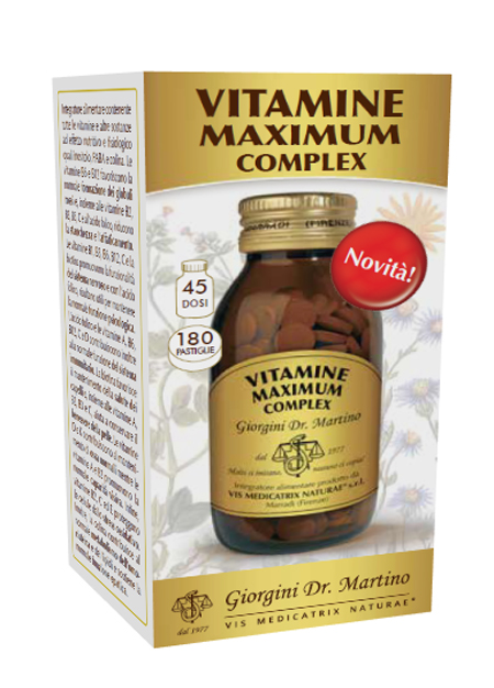 Vitamine maximum complex 180 pastiglie - farmavitality.it