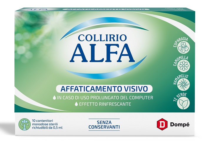Alfa Collirio contro l'affaticamento visivo 10 Pezzi Monodose - farmavitality.it