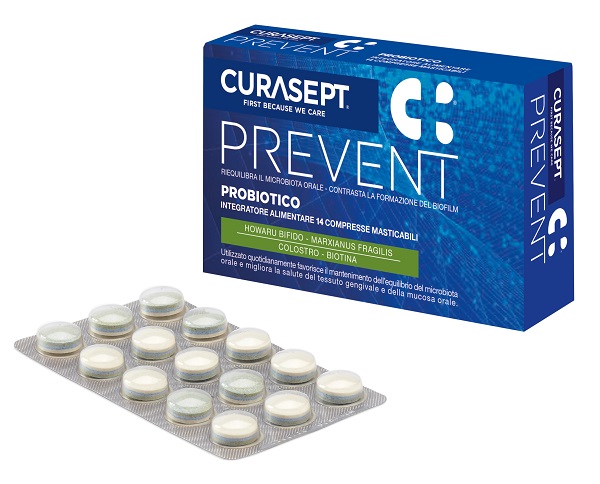 CURASEPT PREVENT PROBIOTICO 14 COMPRESSE MASTICABILI - farmavitality.it