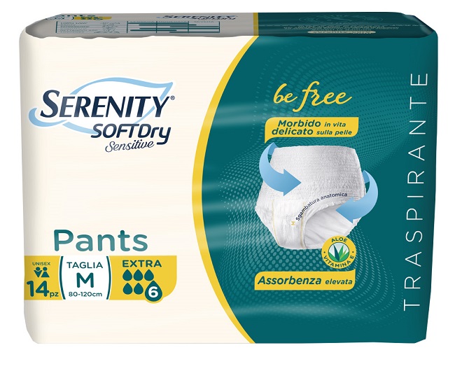 Serenity Soft Dry Sensitive Pants Extra Taglia M 14 Pezzi - farmavitality.it