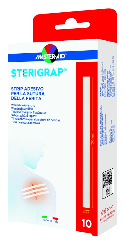 MASTER-AID STERIGRAP STRIP ADESIVO SUTURA FERITE 100X6 MM 10 PEZZI - farmavitality.it