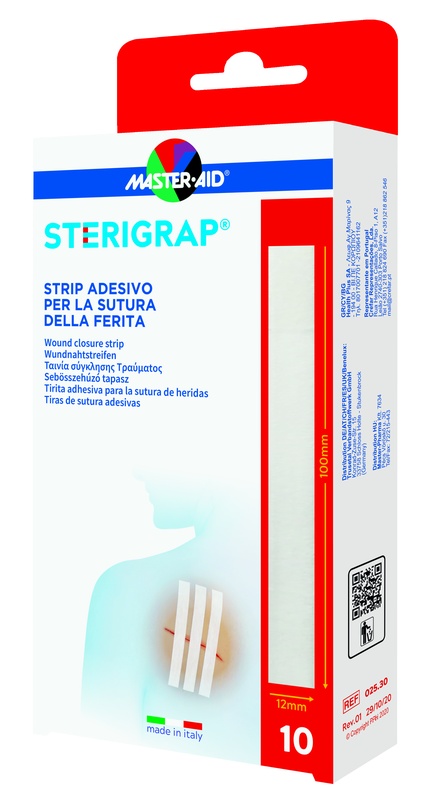 MASTER-AID STERIGRAP STRIP ADESIVO SUTURA FERITE 100X12 MM 6 PEZZI - farmavitality.it